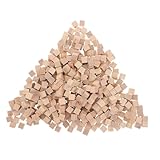 Homoyoyo 300 Stück Natürliche Holzklötze Glatte Splintfreie Holzquader für Montessori Lernen Diy Basteln Malen Dekoration Sichere Holzbausteine für Kleinkinder