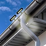 2 Stück Dachrinnenleuchten Solar mit 8 LED Wegeleuchte Hofbeleuchtung warmweiß