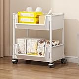 Rollwagen mit verstellbaren Ablagen für Küche, Bad und Büro – mobiles Design für einfache Organisation
