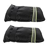 ifundom 2 Stück Frostschutzabdeckung Reflektierend Kalt Wasserhahn Frostschutz Tippen Sie Auf Frostschutz Einfrieren Frostschutzhahnabdeckung Wasserhähne Oxford-stoff Black