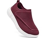 YINGCSM Diabetiker Schuhe Damen Weit Senioren Orthopädische Hausschuhe Gesundheitsschuhe Leichte Walkingschuhe mit Klettverschluss für Geschwollen Füße Gr.36-43