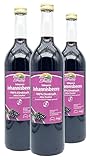 Bleichhof Schwarzer Johannisbeersaft - 100% Direktsaft, vegan, OHNE Zuckerzusatz, 3er Pack (3x 0,72l)