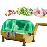 Manueller Gemüseschneider mit Edelstahlklinge zum effizienten Zerkleinern von Schalotten, Lauch und Kräutern
