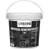 TECPO Mehrzweckfett 5 KG Eimer Schmierfett Lagerfett Universal Lithium Fett