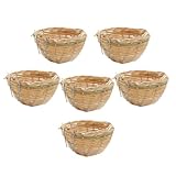 Handgewebtes Vogelnest Haus Wetterfestes Design mit Aufhängehaken für Terrasse Garten Dekoration Belüftetes Vogelnest für den Außenbereich