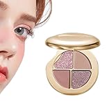 Lidschatten-Palette | 4-in-1-Highlighter, Rouge und Highlighter, langer Halt, für Frauen und Jugendliche mit reifer Haut