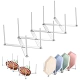 WuGU Deckelhalter Rippchenhalter aus Edelstahl, Verstellbarer Spareribshalter, Multifunktionales Teleskoplagerregal Zubehör, Aufbewahrung Organizer für Pfannen für Küchen und Grill, BBQ Grillpartys