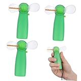 Toyvian 4 Stück Mini LED Handventilator mit Farbigem Leuchteffekt Leiser Tischventilator aus Abs PVC Sicher für Büro Zuhause und Outdoor aktivitäten Farblich Sortiert ohne Zufällige Farbe