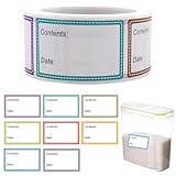 500 Stück Gefrieretiketten Zum Beschriften,Gefrieretiketten,Gefrieretiketten Selbstklebend Ablösbar,Aufkleber Zum Beschriften,Für Küchen Restaurants Lebensmittelgeschäften Märkten (25 X 40 mm)