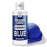 Lebensmittelfarbe - 240ml Flüssige Lebensmittel Farben zum Backen, Kuchen Dekorieren, Zuckerguss, Kekse und Macaron - Zuckerfrei Food Coloring für Getränken, Osterei, Seifen und Basteln (Blau)