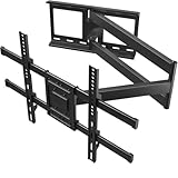BONTEC TV Wandhalterung mit 1040 mm Extra Langem Gelenkarm für 32-75 Zoll LCD/LED/OLED Flachbildschirme bis 60kg, Neigbar, Schwenk- und Drehbar, Fernseher Halterung, Max. VESA 600 x 400 mm