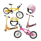 HOMSFOU 6 Teiliges Puppenhaus Modell Puppenhaus Abstellgleis Fahrradmodell Finger Surfbrett Mini Fahrrad Finger Scooter Fahrrad Dekorationen Für Zuhause Modell Mini Fahrrad