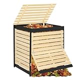 IDMarket - Kompostbehälter aus Holz, 500 l