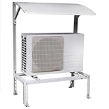 Hochleistungshalterung für Klimaanlagen - Mini-Split-Bodenständer für den Außenbereich mit Überdachung, trägt bis zu 200 kg, langlebiger Kondensatorständersockel, 90 x 45 x 120 cm