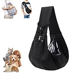 Hundetragetasche,Hunderucksack Bis 10kg,Tragbare Hunde Verstellbar Tragetasche,Hunde Taschen Für Kleine Haustier,Für Spaziergang Aktivitäten Im Ausflüge und Freien (Schwarz)