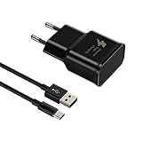 Ladekabel USB c mit netzteil, 2m ladekabel Schnellladekabel Für Samsung Galaxy A13, A51, A52,A52S,A53,A33,A40, A30,A20, S21,S20 FE,S10,S9,S8 Plus,Z Flip3,Z Fold3,M53 5G, und andere Smartphones