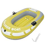 Schlauchboot 1 Personen,Hochfest PVC Inflatable Boat für 55KG Erwachsene Kinder,109 x 87 x 66 cm Inflatable Boat mit Seil,Aufblasbare Kajak für Wassersport