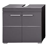 trendteam smart living - Amanda - Waschbeckenunterschrank - Agave Grau Hochglanz - 1 Einlegeboden - (BxHxT) 60 x 56 x 34 cm - Kratzfest