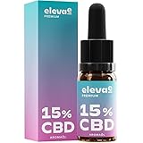 elevae® CBD-Öl 15% – Premium Hanföl-Tropfen mit 1500 mg Cannabidiol in Hanfsamen-Öl aus Bio-Kultivierung – 10 ml