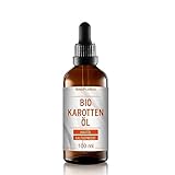 BIO Karottenöl 100 ml | Hautöl | 100% rein, kaltgepresst | aus deutschen Karottenwurzeln | für alle Hauttypen geeignet | vegan | tierversuchsfrei