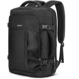 ZOMFELT Reiserucksack für Herren und Damen, 15,6 Zoll Laptop Rucksack Wasserabweisend, Rucksack handgepäck Flugzeug, Travel Backpack handgepäck rucksack für Business Arbeit College Tasche, Schwarz