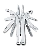 Victorinox, Multifunktionswerkzeug, Swiss Tool Spirit X, Silber (24 Funktionen, Feststellklinge, Kombi-Spitzzange, Schraubendreher, Kapselheber)