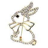 Beaupretty 2Stücke Cartoon Kaninchen Broschen für Damen Niedliche Hasen Pins als Kreative Kleidungsdekoration Langlebiger für Kleidung Taschen und Accessoires