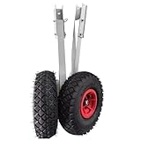 LXLAEOANG 2Pcs Moving Werkzeug Aufblasbare Boot Starten Rad Gewicht Last Kapazität Aluminium Rahmen Gummi Reifen Schiff für Schlauchboote