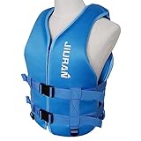 Rettungsweste Schwimmweste Erwachsene Kinder Schnorchelweste Kajakfahren Schwimmhilfe Neopren Schwimmweste Auftriebsweste für Kajak, Angeln, Surfen, Tauchen, Wassersport, S 30-50kg,Blue