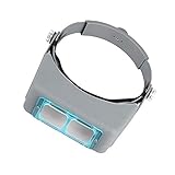 QZH LED-beleuchtete Hand-Lupe, Kopfhalterung, Lupe, Kopfband, professionelle Juwelierlupe, freihändiges Lesen