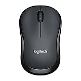 Logitech M220 Silent RF Optische Maus, kabellos, 1000 dpi, beidhändig verwendbar, Anthrazit – Maus (beidhändig, optisch, RF Wireless, 1000 DPI, 75 g, Anthrazit) (erneuert)