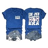 Baseball Mom T-Shirt Damen – Kurzarmshirt mit Rundhalsausschnitt & Baseball-Aufdruck – Sportliches Fan-Shirt für Baseball-Mütter & Sportfans für Alltag & Sportveranstaltungen