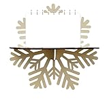 Sghtil Schweberegale aus Holz, rustikales Holzregal, Schneeflocken-Design, Badezimmer-Holzregale, Holzregal, Wandmontage, rustikal für Badezimmer