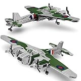 Moskitobomber Flugzeug Kampfjet Bausteine, Technic Militär Kampfflugzeug Klemmbausteine, Geschenk für Jugendliche und Erwachsene, Kompatibel mit Allen Bausteinen, 526 Teile