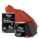 Hagerty Silver Foam Schaumreiniger 185g I Effektive Pflegepaste für Silber Metall Zinn Edelstahl Chrom I Putzmittel für erneuerten Glanz I inkl. Schwamm