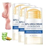 Fußcreme, Hydrating and Anti-Cracking Foot Cream, Urea Fußcreme 60%, Rissige Fersen & Verdickte Haut, Spendet Feuchtigkeit & Pflegt die Füße, Macht die Haut Weich, Peelt Abgestorbene Haut