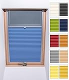 Stuza Custom Dachfenster Thermo Plissee - Nach maß - Kollektion 8 Stoff Farben - Breite 30-120 cm, Höhe 50-149 cm – Sonnenschutz dachfenster, Dachfenster Rollo, Verdunkelungsrollo
