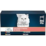 Gourmet Perle Erlesene Streifen Katzenfutter nass, Sorten-Mix, 60er Pack (60 x 85g)