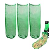 Dewireaey Gartenabfallsäcke | 3 Stück Gartensäcke,Sammelbeutel Mit Zugband Müllbehälter Für Baumabfall Home Growing Tomaten Kartoffeln Blumen Pflanzen Gemüseanzucht