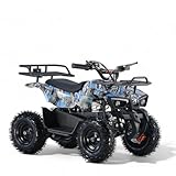 KXD ATV M 8 1000 WATT 25 Km/h 36 Volt Elektro Quad Mini ATV Miniquad Kinderquad Kinder Enduro Pocketquad Sportquad Jugendliche Freizeitfahrzeuge Elektroquad Erwachsene Funsport Graffiti blau