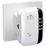 WiFi Extender Booster, WLAN Repeater WLAN Verstärker WiFi Extender bis zu 4000sq.ft Mit Repeater/AP Modus, Long Range Amplifier mit Ethernet Port zu Allen WLAN Geräten, 1-Tap Setup, Access Point