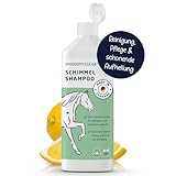 Pferdepflege24 Schimmel Shampoo Pferde 500ml - Sanfte Reinigung die Verfärbungen Verschwinden lässt - Anti Gelbstich Pferdeshampoo für schonende Fellaufhellung, Intensive Reinigung & Pflege