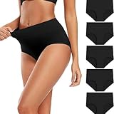 Qzeanxy Bauchweg Unterhose Damen Unterhosen Damen Stretch Baumwolle Hohe Taille Slips Damen Atmungsaktiv Panties Weich Frauen Unterwäsche