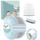 Rankaa 2-in-1 Gehörschutz Baby, Kopfhörer Lärmschutz, Verstellbares Design mit Kopfband, Baby Kopfhörer Lärmschutz für Babys bis 48 Monate-Blau