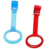 Warmhm 2 Stück Bettringe Steh Ziehhilfe für Neugeborene Praktische Ringe zur Unterstützung Beim Stehenlernen Sicher für Kinderbett