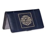 Christian Art Gifts Scheckbuchhülle aus Kunstleder für Damen, mit inspirierender Schrift, Blaugrün, Blau (Marineblau) - Trust/Lord, Einheitsgröße