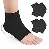 Hilph 2 Paar Gel Fersensocken Silikon Feuchtigkeitsspendende Socken Offene Zehensocken Fußpflege Spa Socken für Trockene Harte Gerissene Haut Comfy Day Nachtpflege Haut