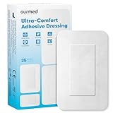 Ourmed Sterile Wundpflaster 10 x 20 cm, Selbstklebender steriler Wundverband mit starker Haftung, schützt vor Schnitten und Kratzern, schmerzfrei zu entfernen, einzeln verpackt, Packung mit 25 Stück