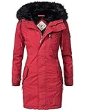 khujo Damen Jacke Winterjacke Parka Babette Rot Gr. S