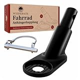 WEIDEBACH® Stabile Fahrradanhänger Kupplung mit Sicherungsstift schwarz, hohe Fahrstabilität, Fahrrad Anhängerkupplung für jeden Standard-Kinderwagen, Anhängerkupplung Fahrrad verhindert Hochschaukeln